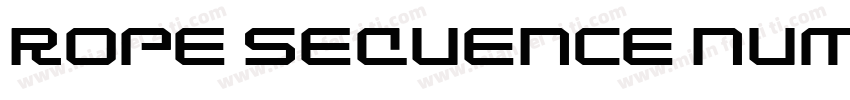 Rope Sequence Numbe字体转换